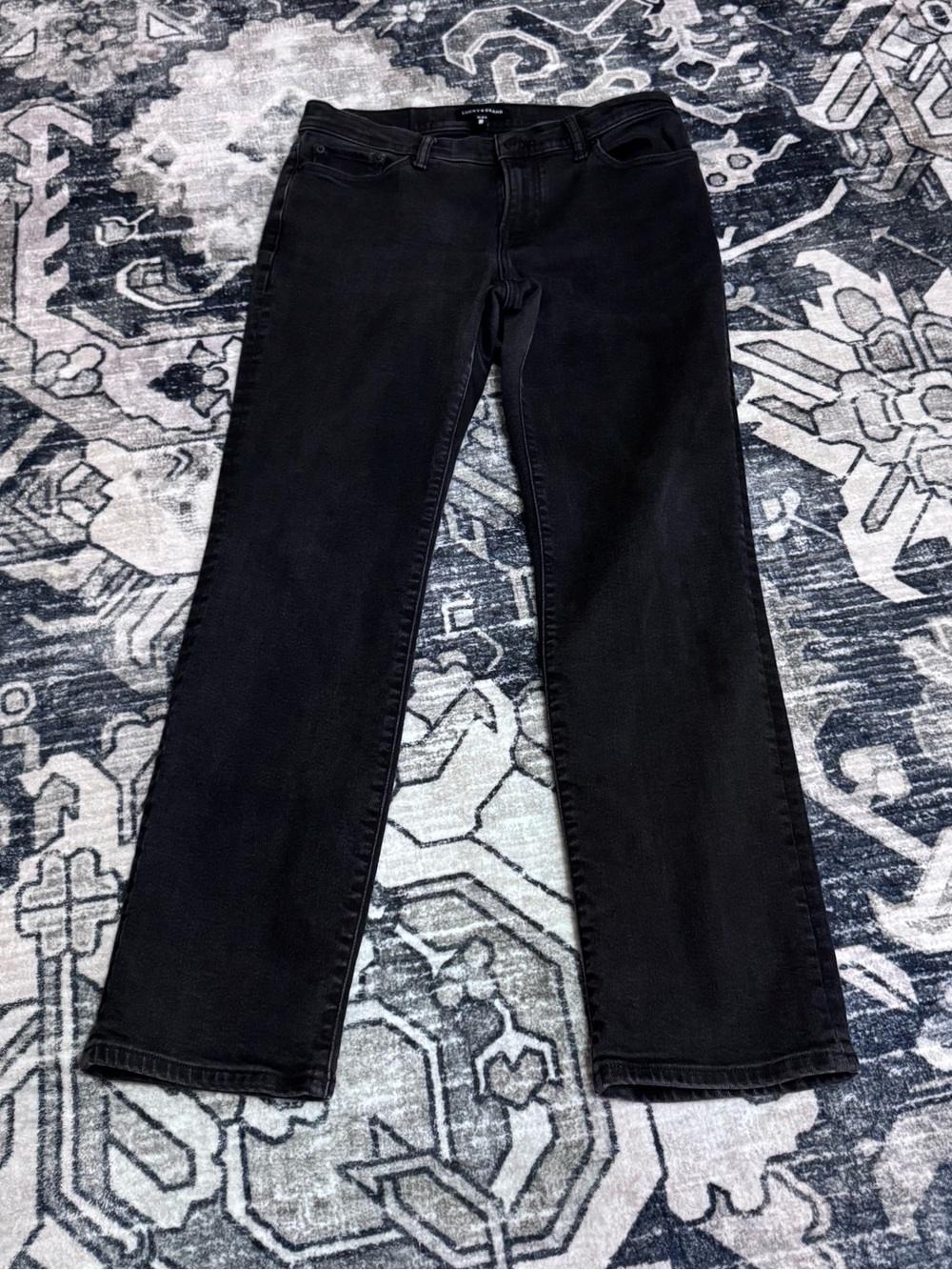 Lucky Brand Black Wide Leg Jeans Sz 12/31 regular